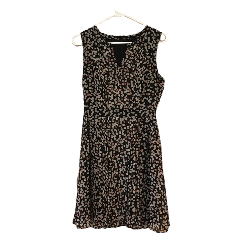 Halogen Black Patterned MIDI Dress